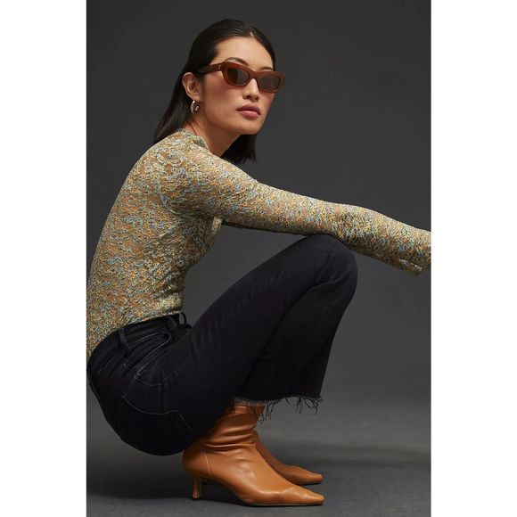 Anthropologie MOTHER The Hustler Ankle Fray Jeans $238 - Picture 3 of 9